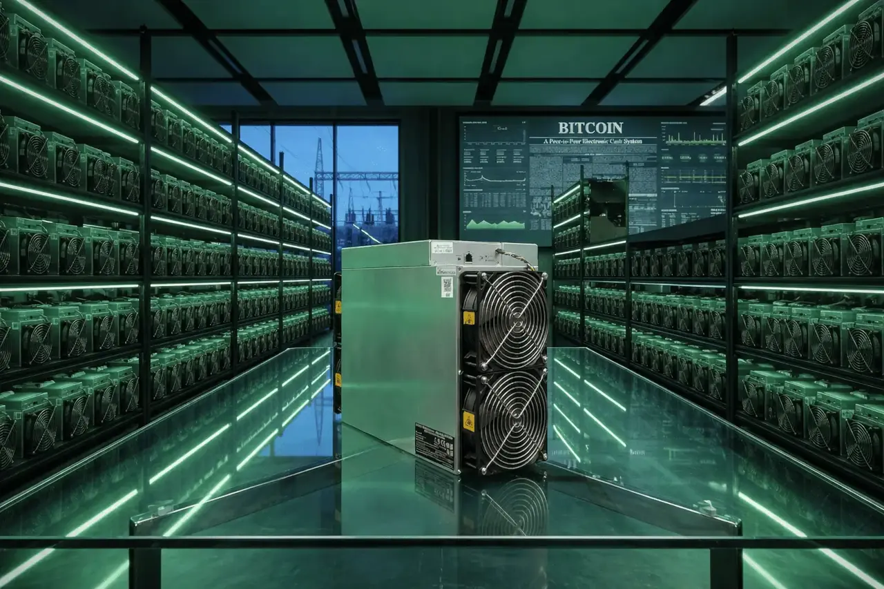 Entorno de minería ASIC alojada tipo sala de exposición